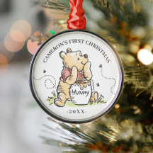 Watercolor Winnie the Pooh | Primeiro Natal do Beb
