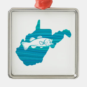 Ornamento De Metal Wave de West Virginia