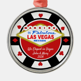 Ornamento De Metal We Eloped in Vegas Ornament 2026