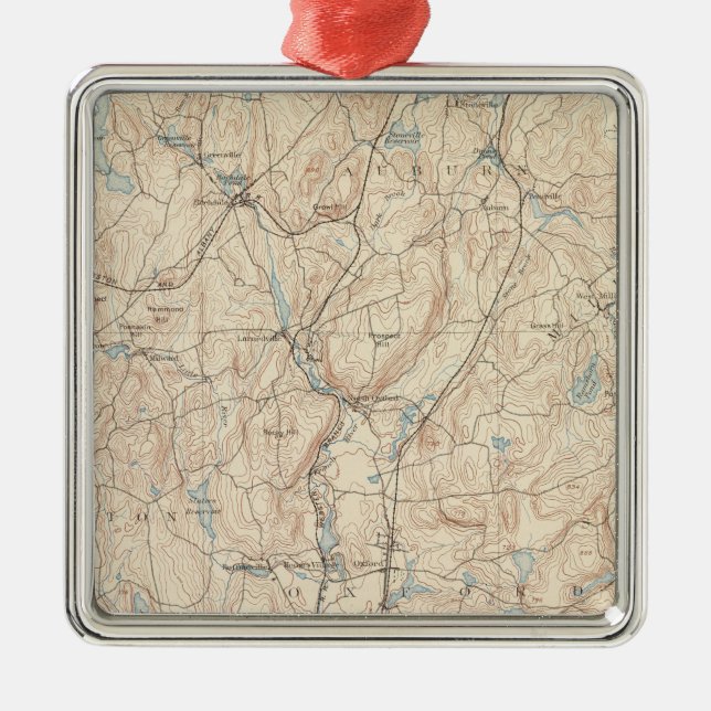 Ornamento De Metal Webster, Massachusetts (Frente)