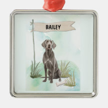 Weimaraner Aquarela Cachorro Personalizado
