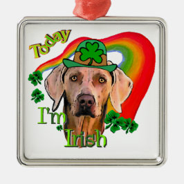 Ornamento De Metal Weimaraner Saint Patricks
