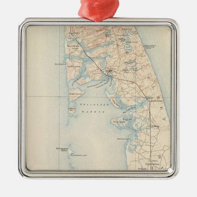 Ornamento De Metal Wellfleet, Massachusetts (Frente)