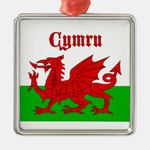 Ornamento De Metal Welsh Flag Cymru