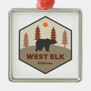 Ornamento De Metal West Elk Wilderness Colorado Bear