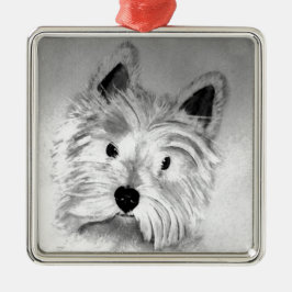 Ornamento De Metal West Highland White Terrier