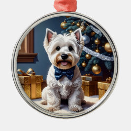 Ornamento De Metal West Highland White Terrier Natal
