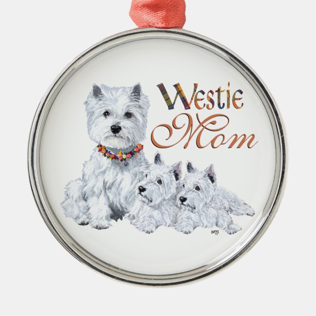 Ornamento De Metal West Higland White Terrier MOM (Frente)