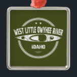 Ornamento De Metal West Little Owyhee River Idaho Kayaking<br><div class="desc">O rio West Little Owyhee,  em Oregon,  é um afluente do rio Owyhee perto da fronteira Nevada-Oregon perto da comunidade de McDermitt,  Nevada. Aproximadamente 57 milhas (91, 7 km) de comprimento,  o rio flui para leste por Deer Flat e para Louse Canyon.</div>