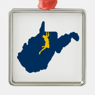 Ornamento De Metal West Virginia Subindo