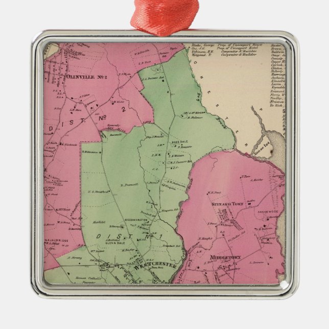 Ornamento De Metal Westchester, NY (Frente)