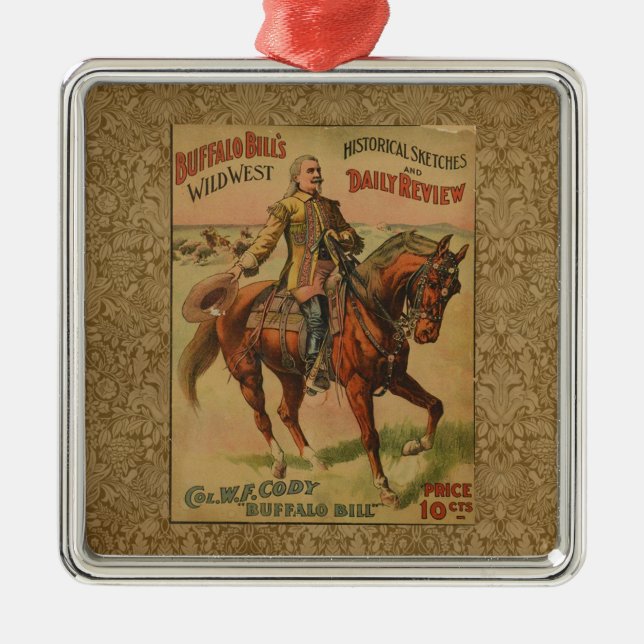 Ornamento De Metal Western Buffalo Bill Wild West (Frente)