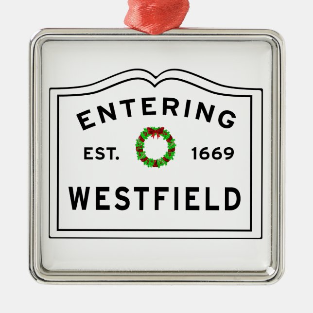 Ornamento De Metal Westfield, MÃE Holiday Wreath Metal Ornament (Frente)