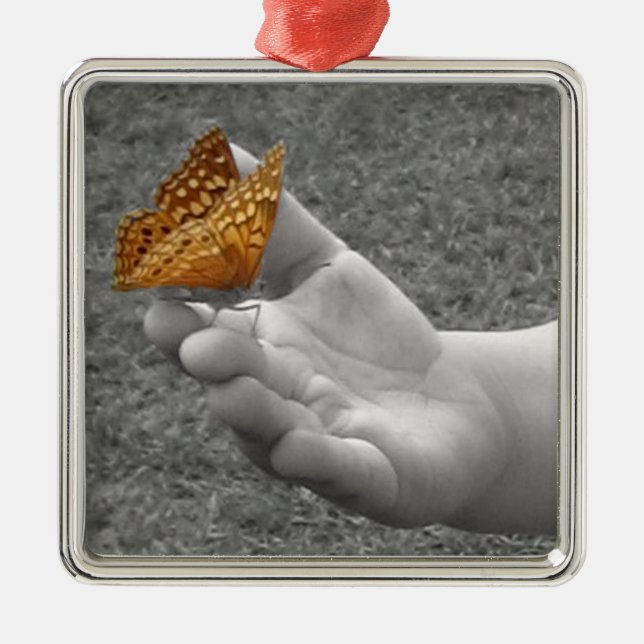 Ornamento De Metal Whisperer da Borboleta (Frente)