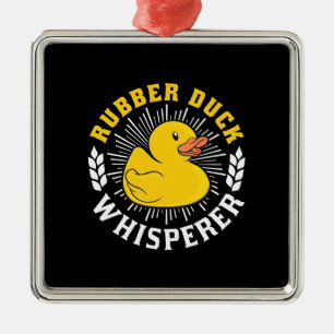 Ornamento De Metal Whisperer de Pato de Borracha