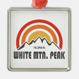 Ornamento De Metal White Mountain Peak California