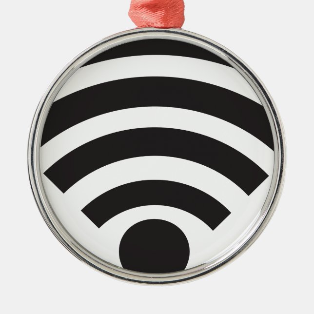 Ornamento De Metal Wifi network symbol (Frente)