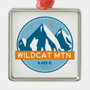 Ornamento De Metal Wildcat Mountain New Hampshire Stars Moon