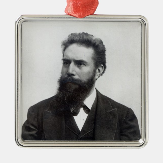 Ornamento De Metal Wilhelm Rontgen (Frente)