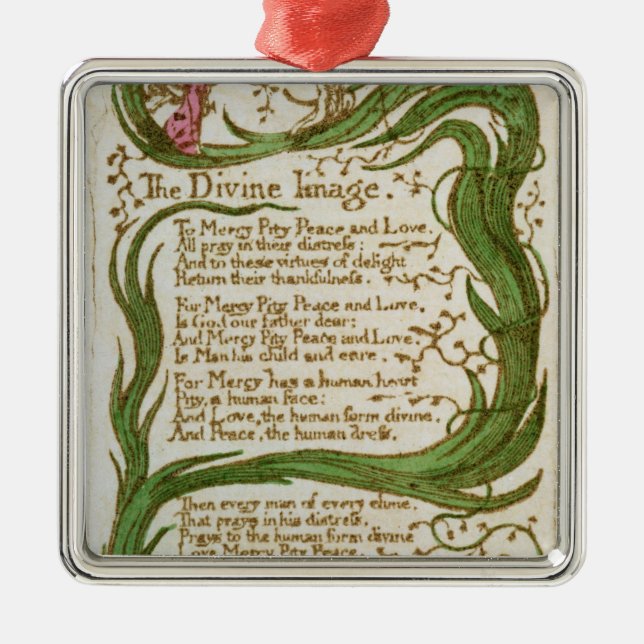 Ornamento De Metal William Blake | a imagem divina, das canções de (Frente)
