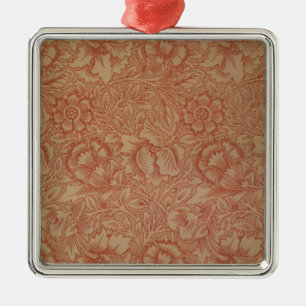 Ornamento De Metal William Morris Pink Poppy Flower Pattern