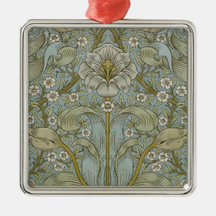 Ornamento De Metal William Morris Primavera Thicket Classic Pattern