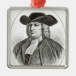 Ornamento De Metal William Penn gravou pela madeira Whymper de Josiah