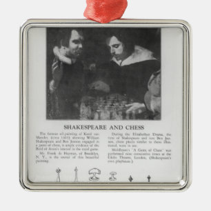 Ornamento De Metal William Shakespeare e Ben Jonson