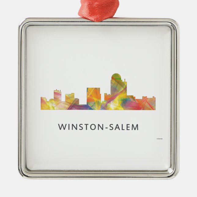 ORNAMENTO DE METAL WINSTON - SKYLINE DE SALEM, NTH CAROLINA - (Frente)