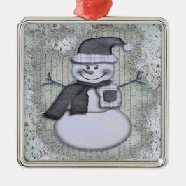Ornamento De Metal Winter Frost Snowman