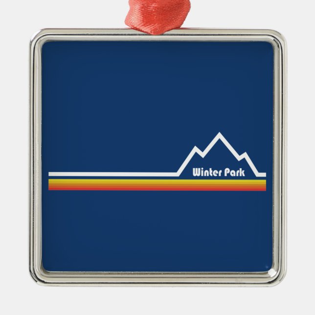 Ornamento De Metal Winter Park, Colorado (Frente)