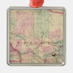 Ornamento De Metal Wisconsin 3