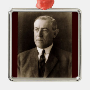 Ornamento De Metal Woodrow Wilson 28º Presidente