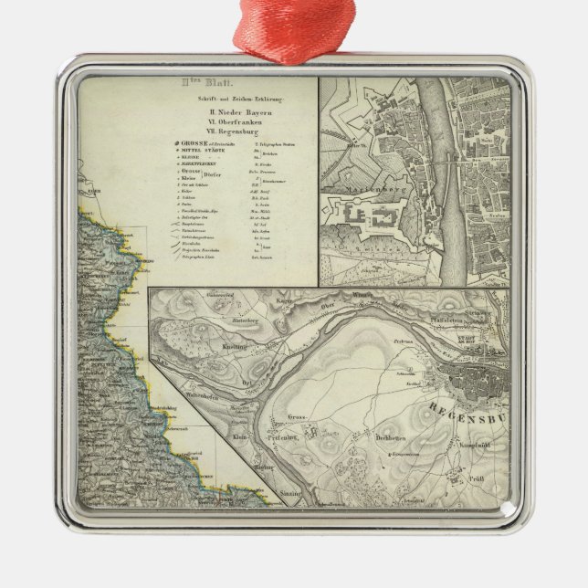 Ornamento De Metal Wurzburg, Baviera, Regensburg (Frente)