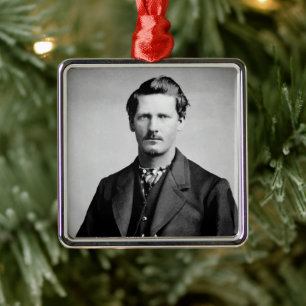 Ornamento De Metal Wyatt Earp: Oficial, Pistoleiro, Dono de Saloon