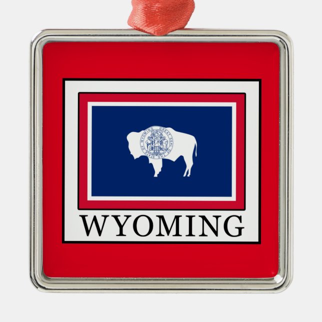 Ornamento De Metal Wyoming (Frente)