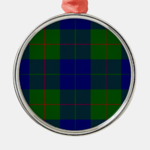 Ornamento De Metal Xadrez azul-tartã-barclay