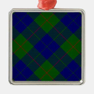 Ornamento De Metal Xadrez azul-tartã-barclay