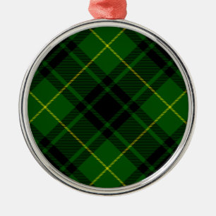 Ornamento De Metal Xadrez verde MacArthur tartan