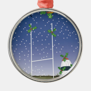 Ornamento De Metal xmas do rugby