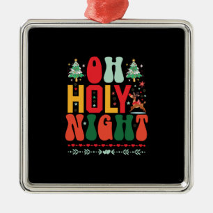 Ornamento De Metal Xmas Gift Oh Santa Noite