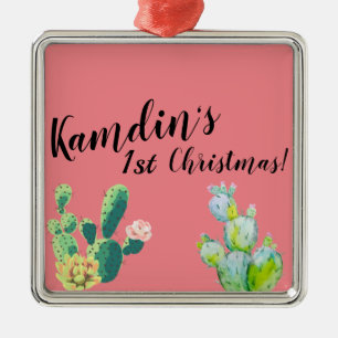 Ornamento De Metal XMAS Ornament Bohemian Cactus Succule Personalizad