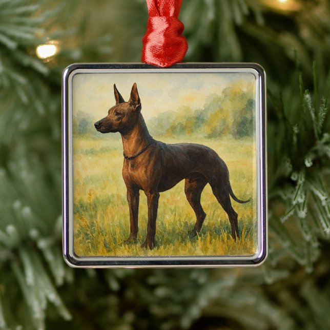 Ornamento De Metal Xoloitzcuintli (Árvore)