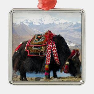 Ornamento De Metal Yak tibetano