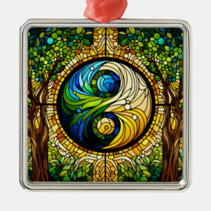 Ornamento De Metal Yin Yang Ornament