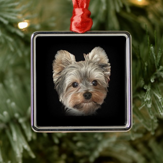 Ornamento De Metal Yorkie Dog Wireless Charger (Árvore)