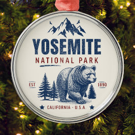 Ornamento De Metal Yosemite National Park Vintage Bear T-Shirt