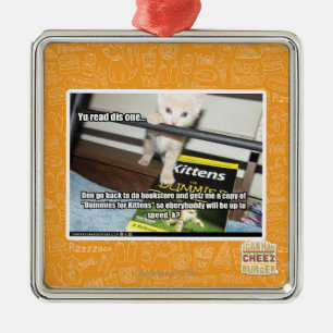 Ornamento De Metal Yu dis vermelho um.