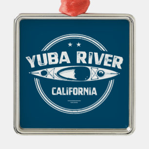 Ornamento De Metal Yuba River California Kayaking