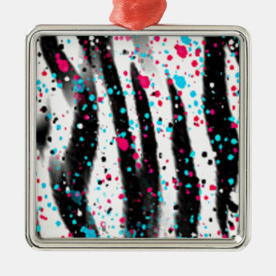 Ornamento De Metal Zebra